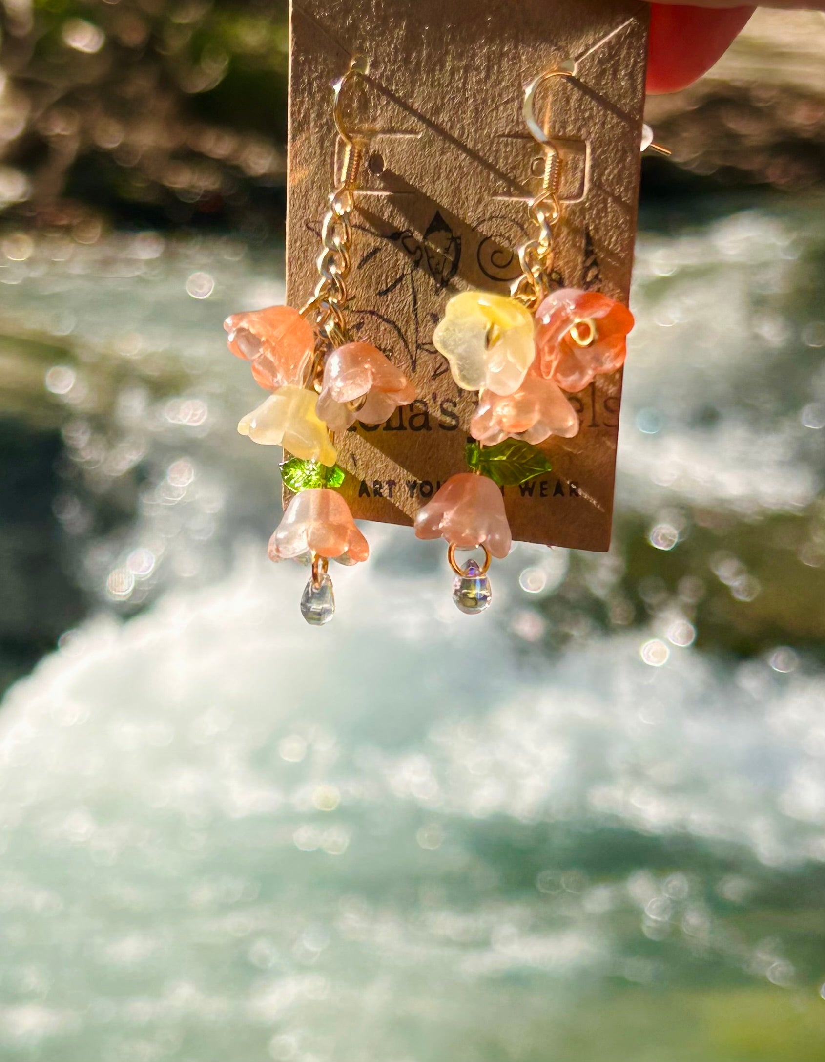 Rainy flower earrings