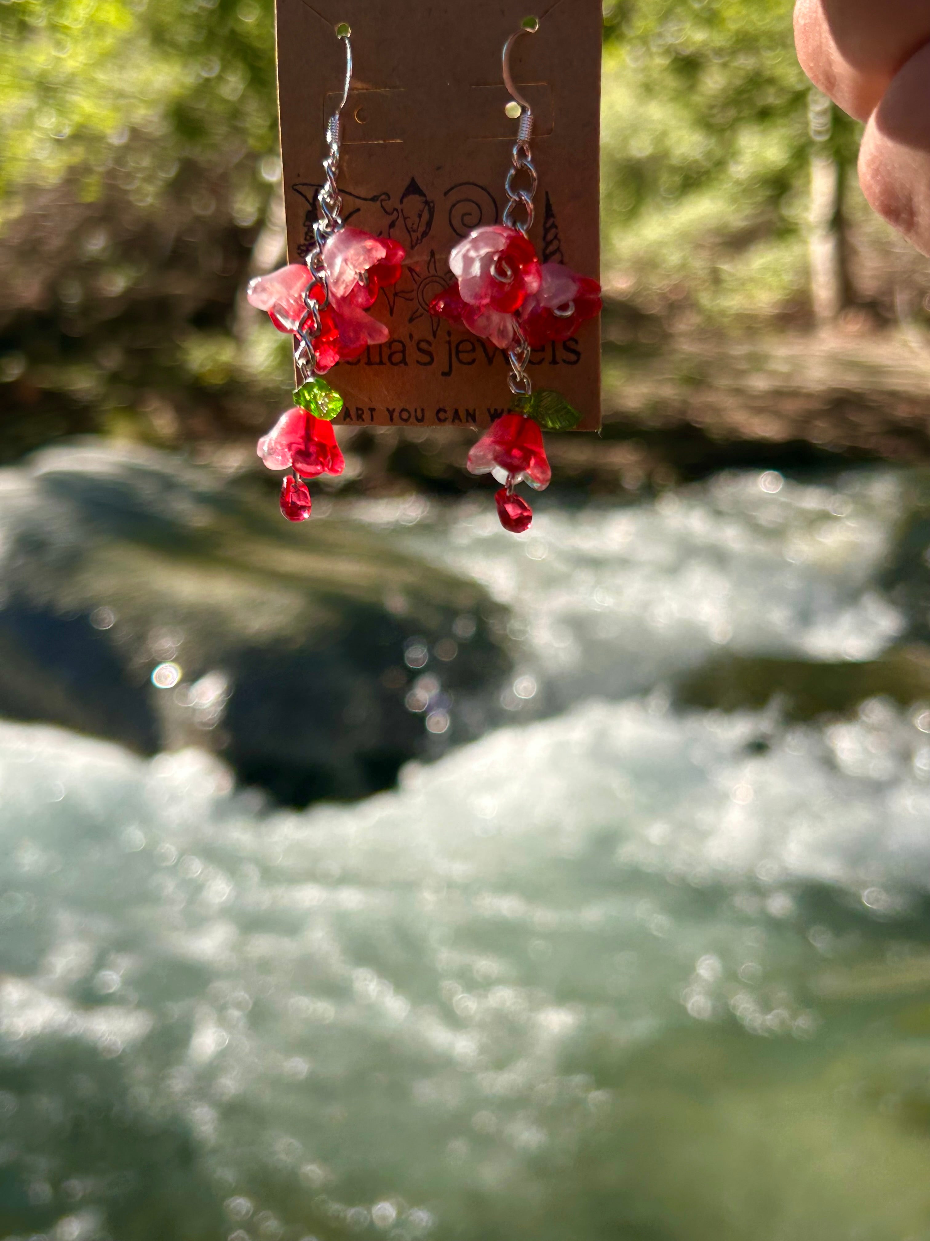 Rainy flower earrings
