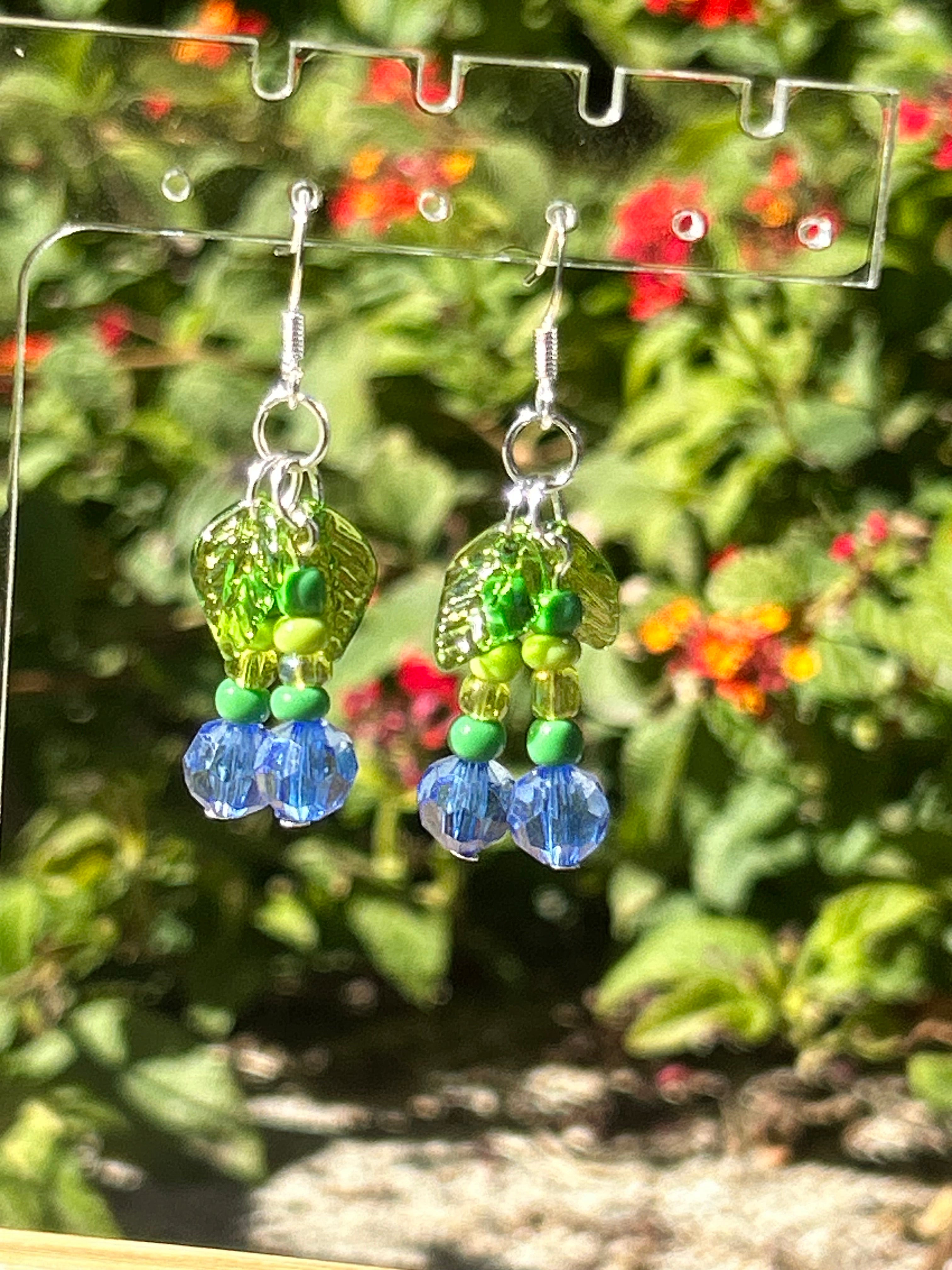 Blueberry vine earrings