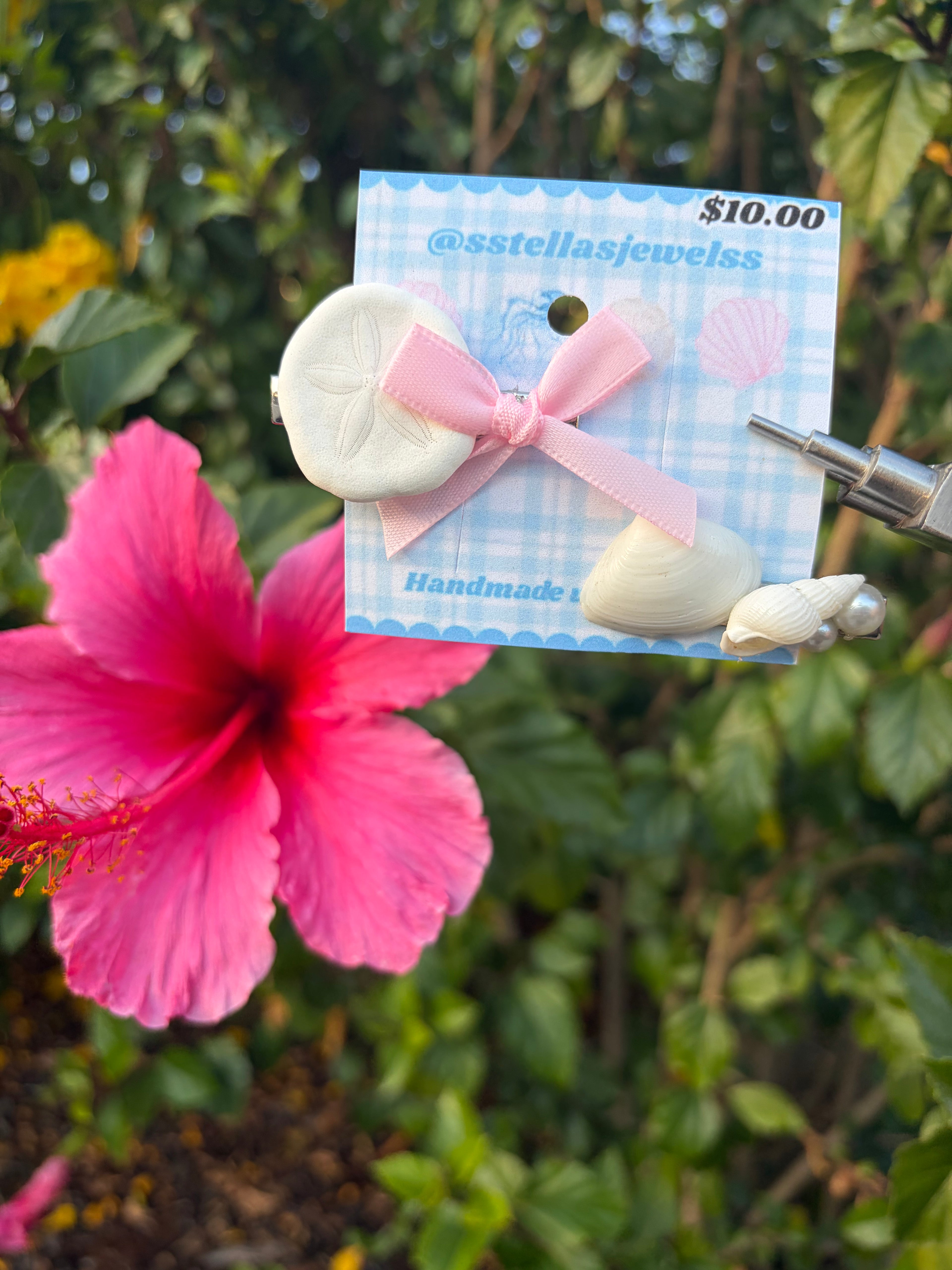 Light pink mix coastal hair clip set
