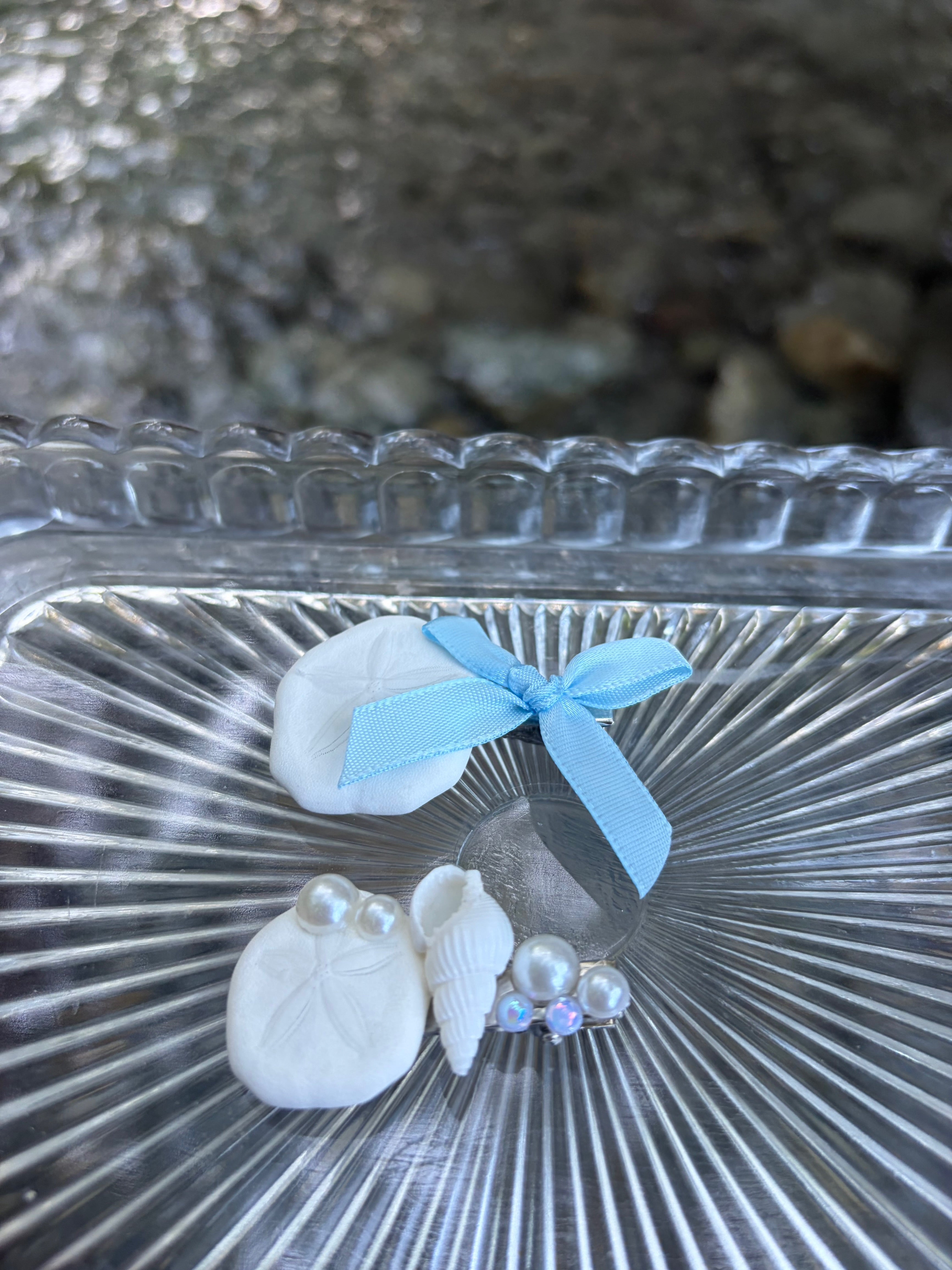 baby blue Mermaids coin hair clips