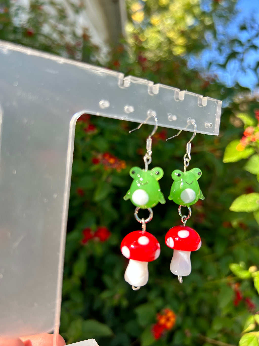 Froggy Fungi earrings