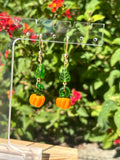 Pumpkin vine earrings
