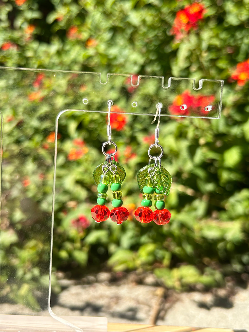 Cherry picking earrings