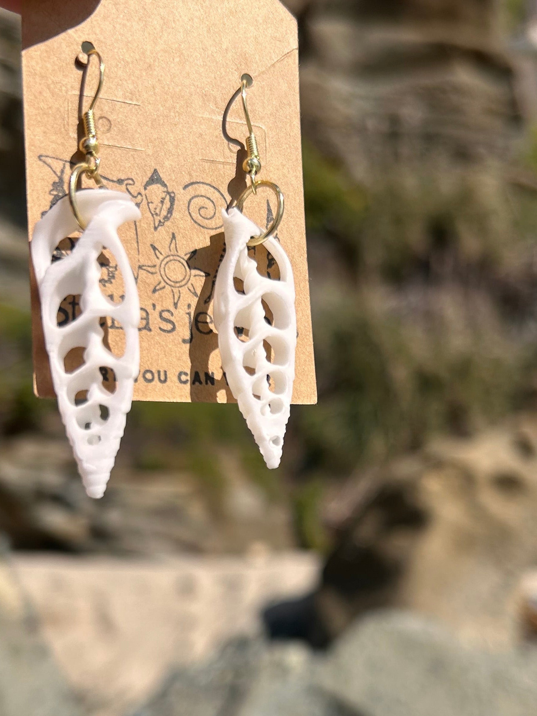 Shell bone earrings