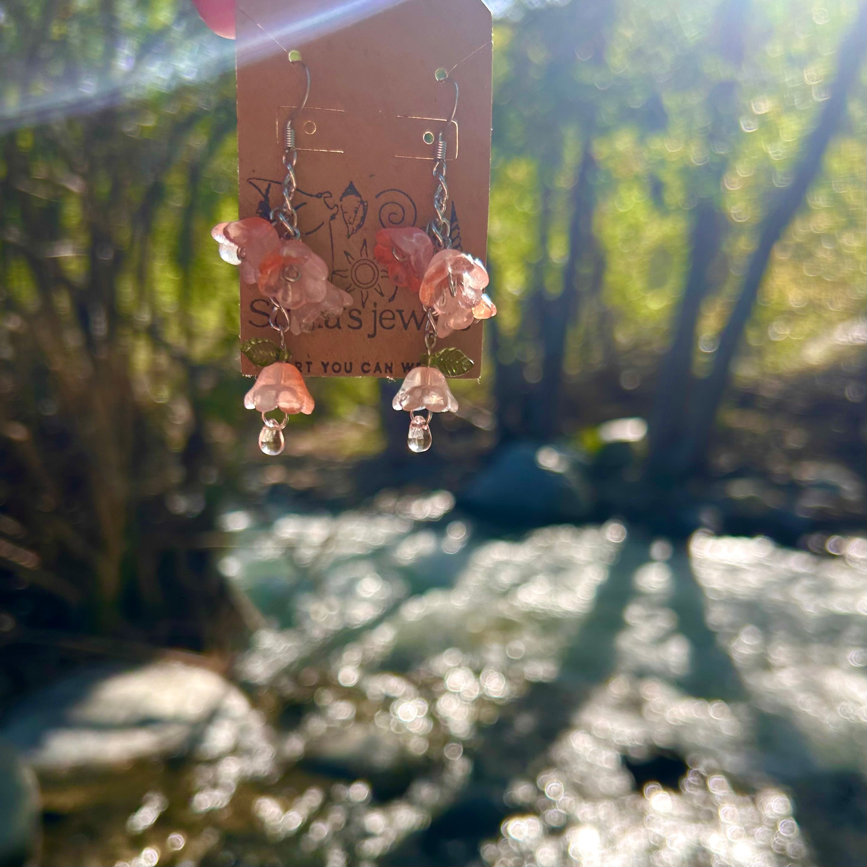 Rainy flower earrings