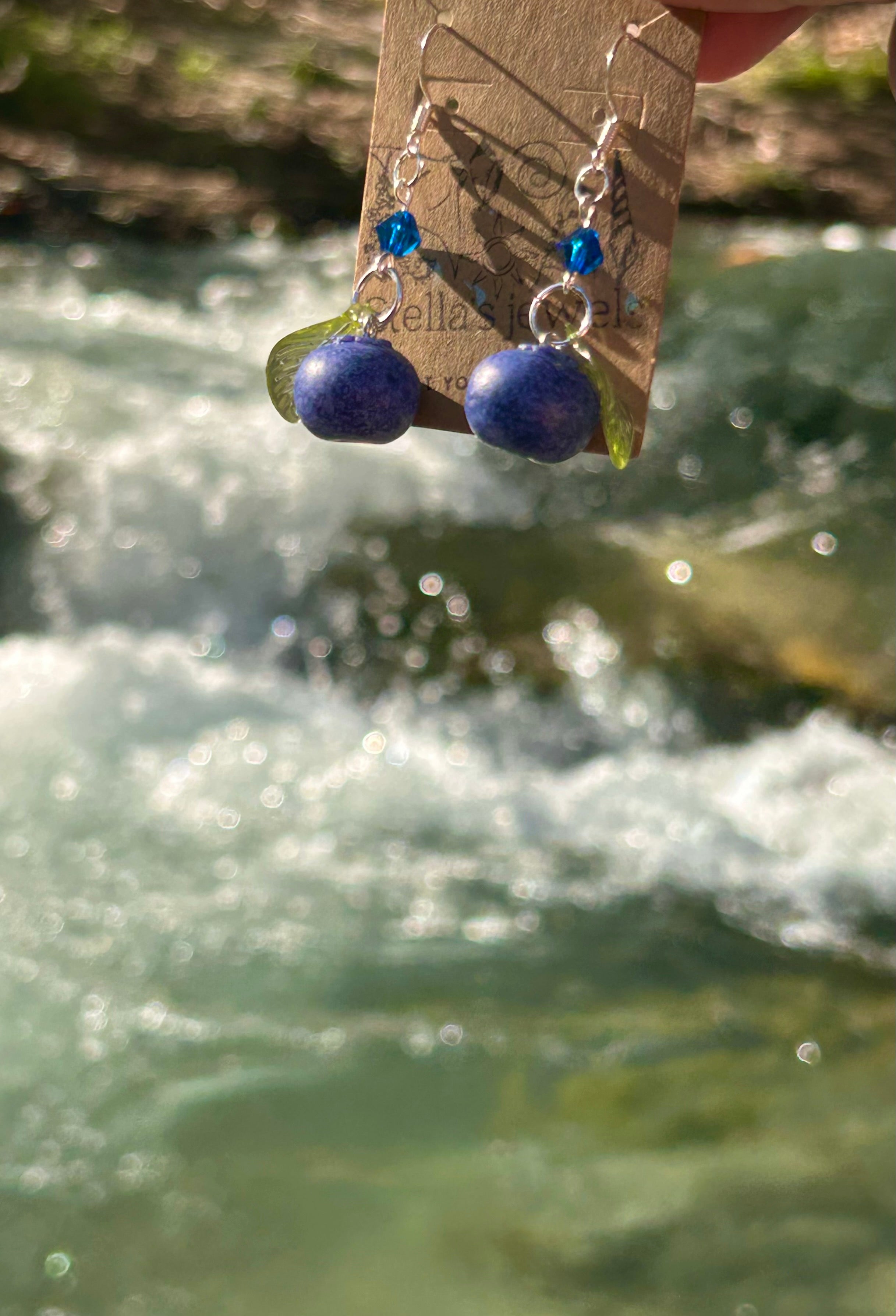 Blueberry bliss earrings (silver)