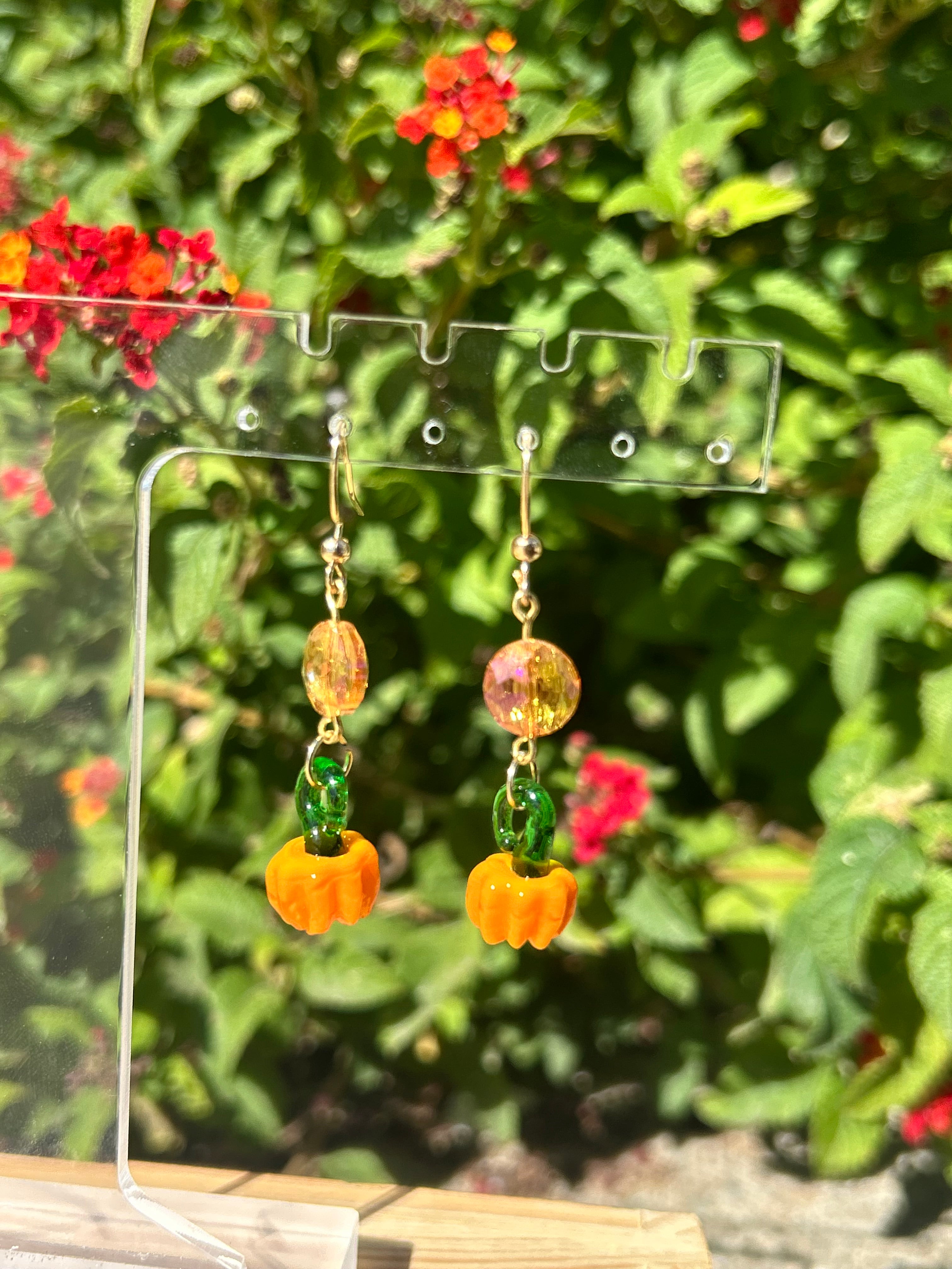 Pumpkin patch earrings