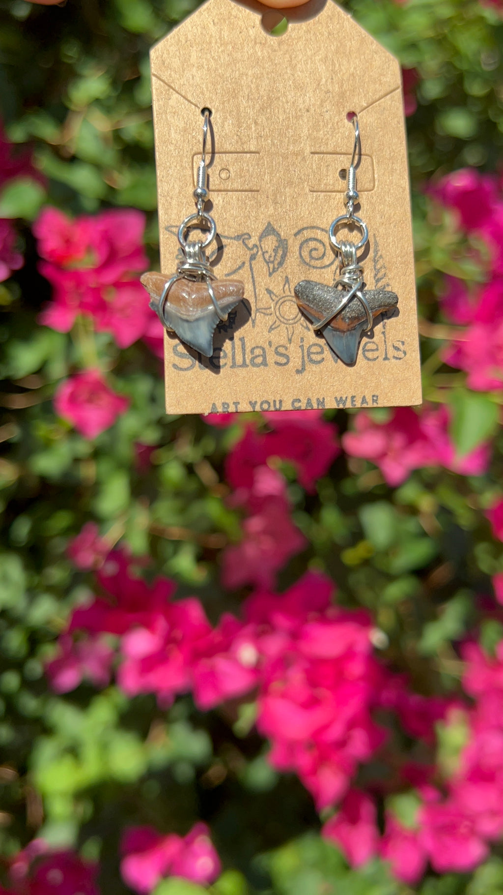 Wicked wave shark tooth earrings