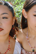 Raspberry & boysenberry earrings