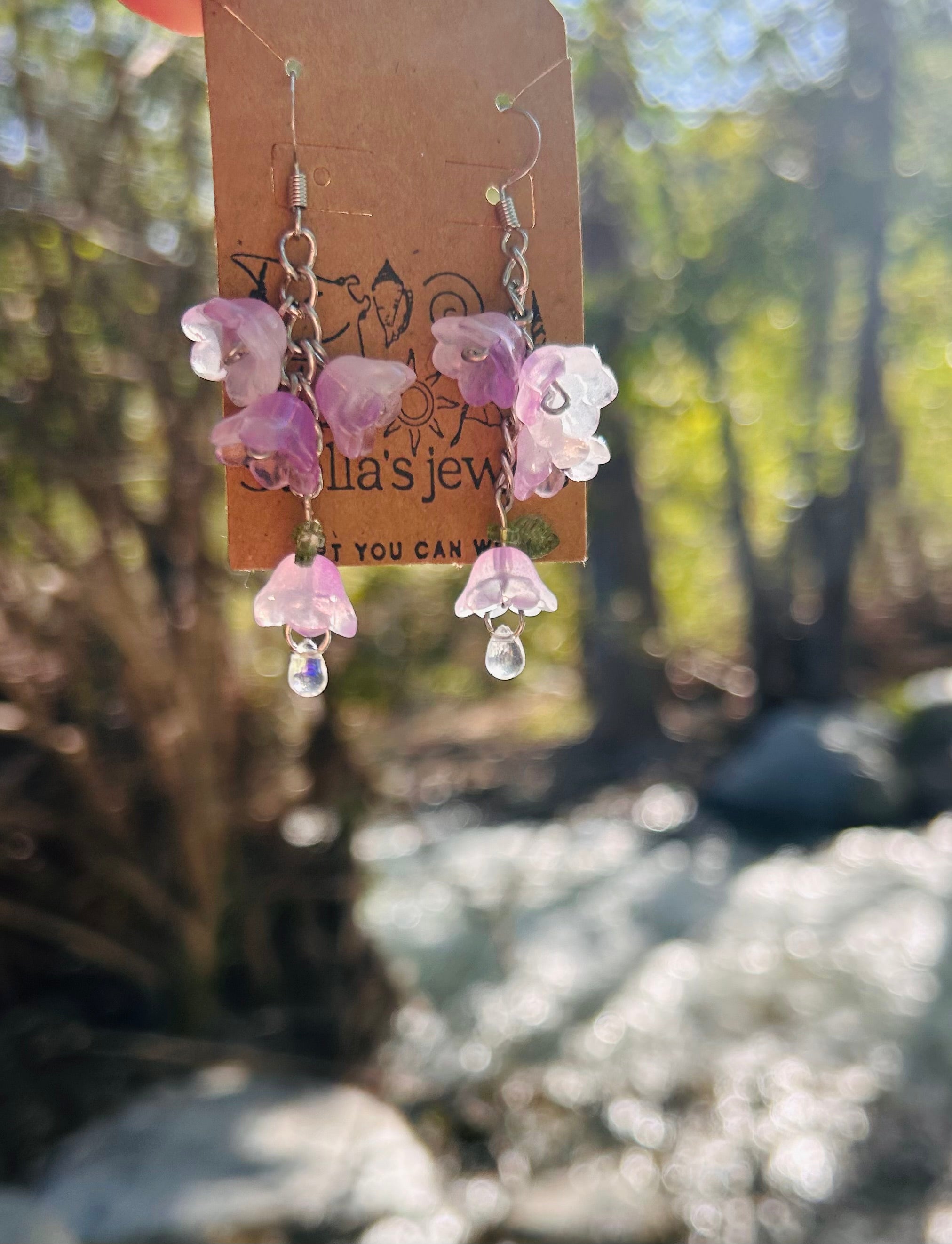 Rainy flower earrings