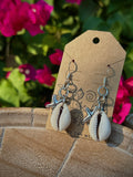 Cowrie star earrings (silver)