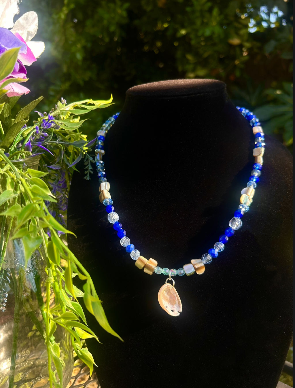 Endless summer abalone necklace