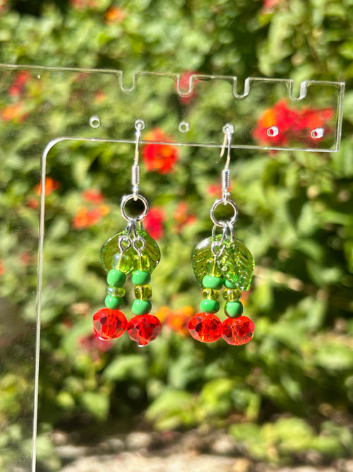 Cherry picking earrings
