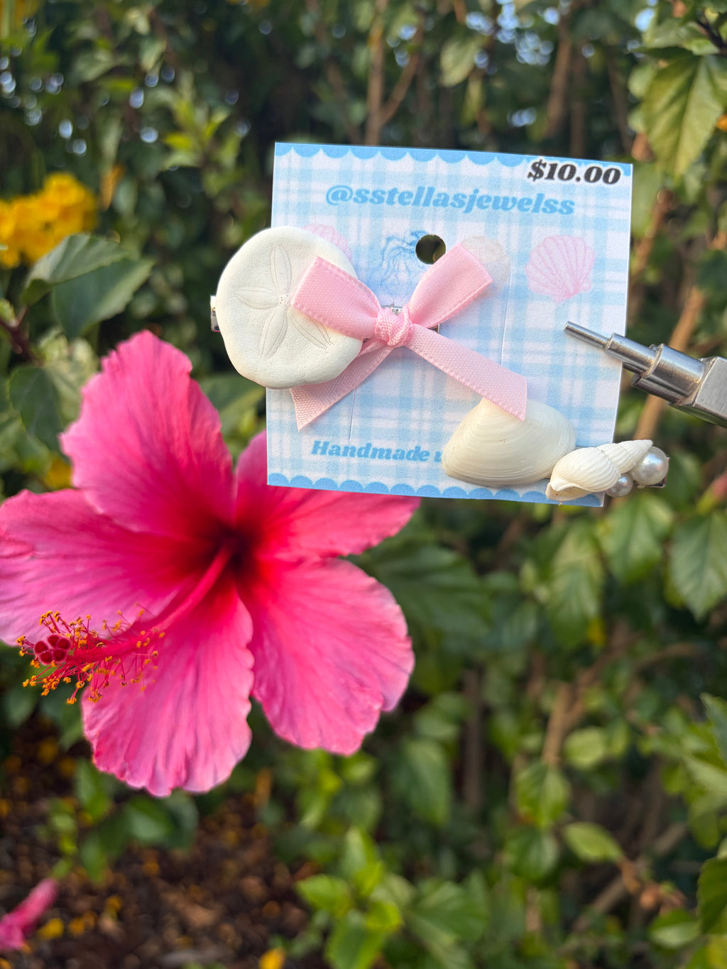 Light pink mix coastal hair clip set