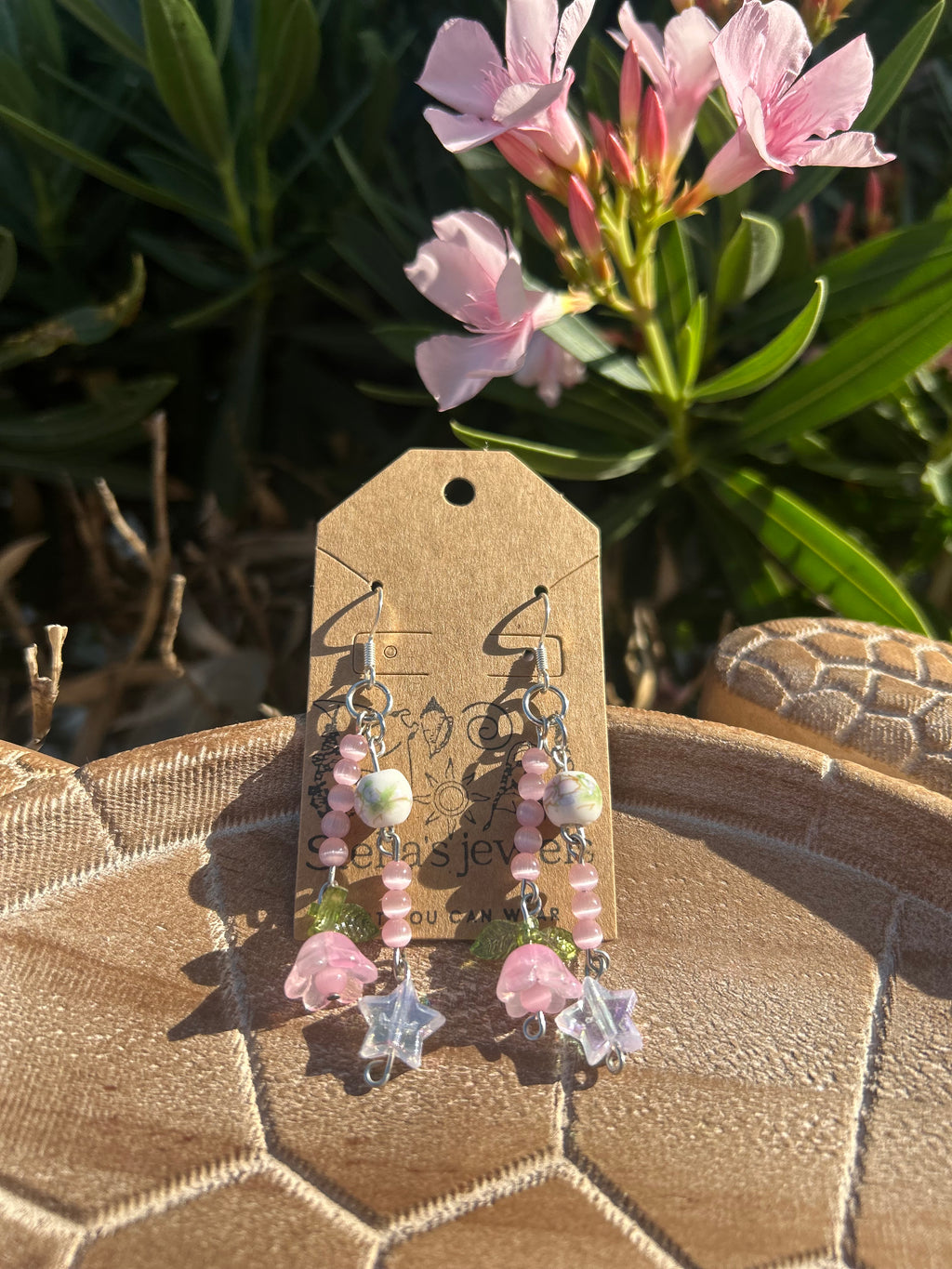 Star blossom earrings (silver)