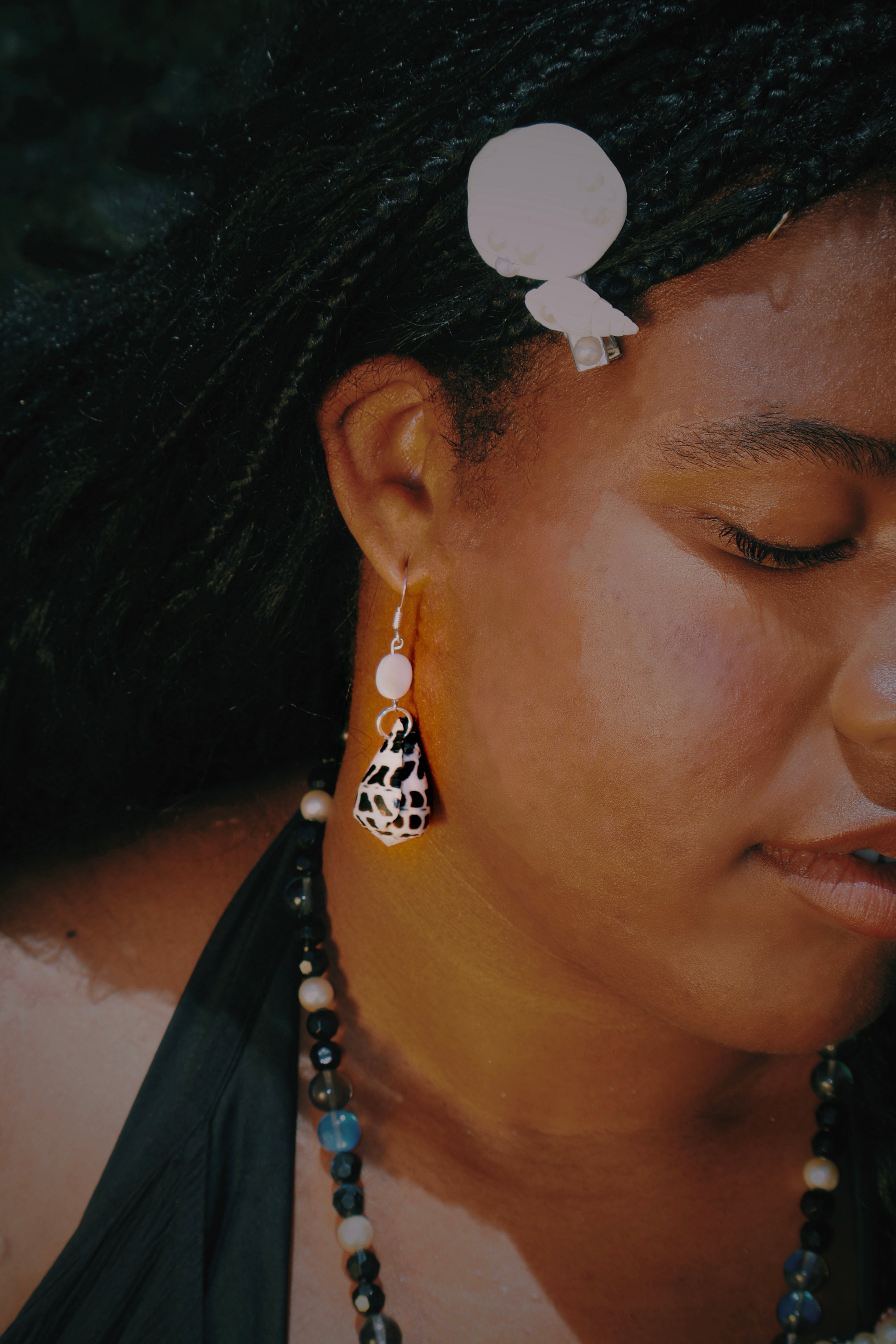 Silver Island relic earrings