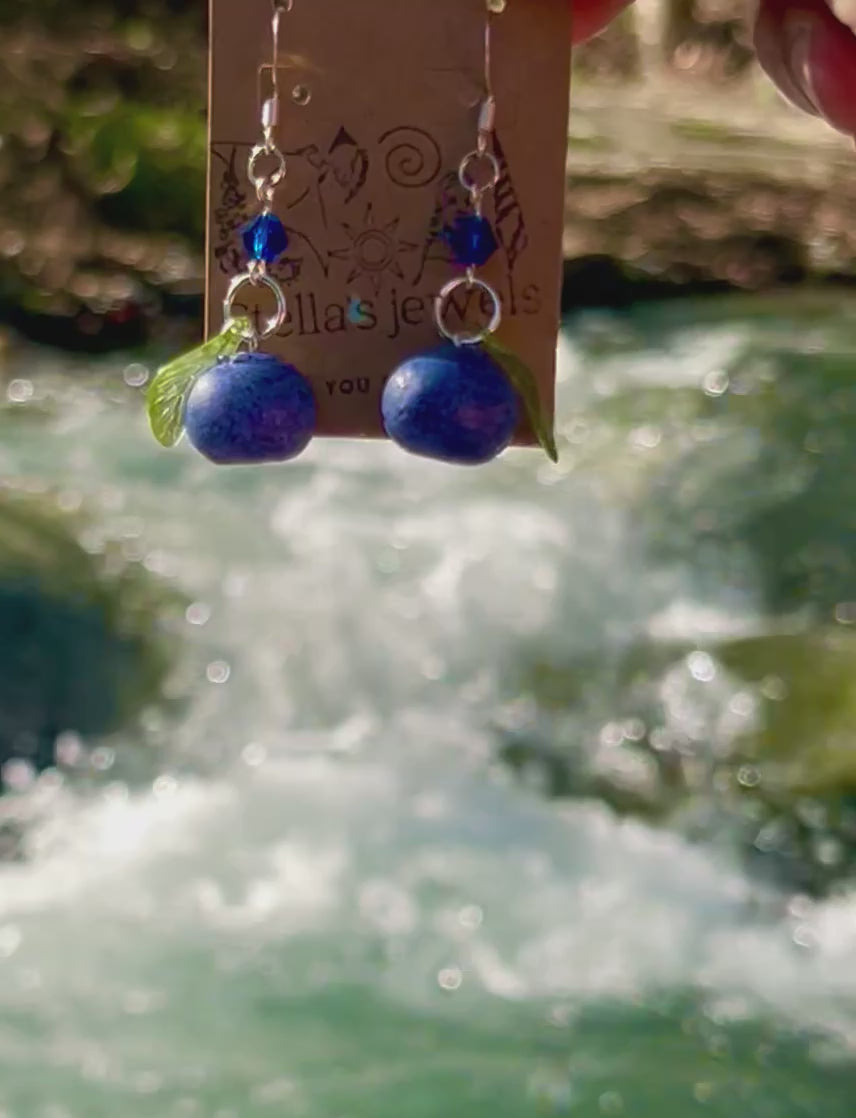 Blueberry bliss earrings (silver)